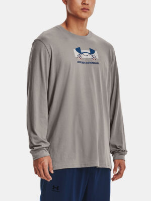 Under Armour T-shirt UA GRID GEOMETRIC LOGO LS-GRY - Men Under Armour T-shirt UA GRID GEOMETRIC LOGO LS-GRY - Men