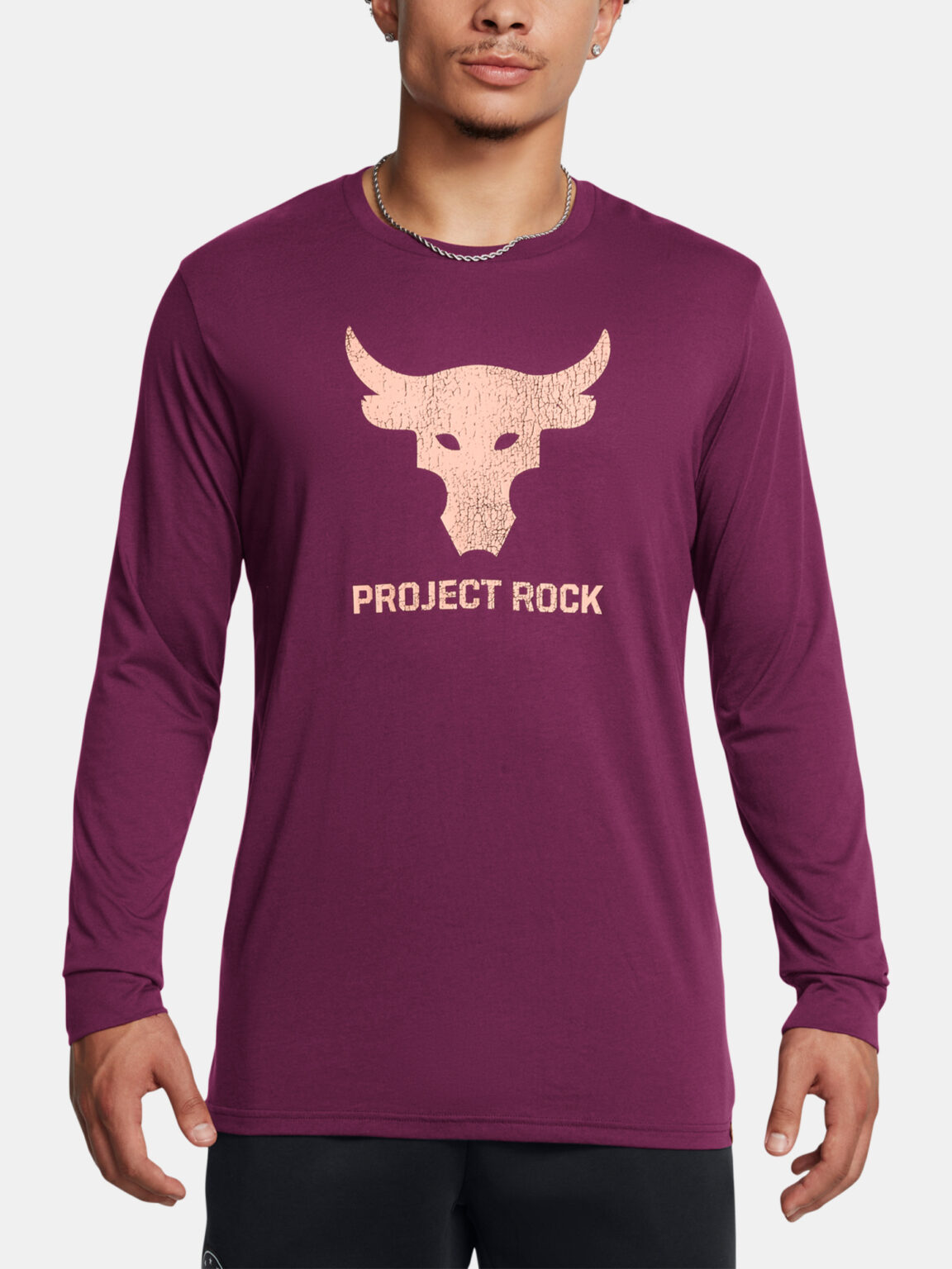 Under Armour T-shirt UA PJT ROCK BRAHMA BULL LS-PPL - Men's