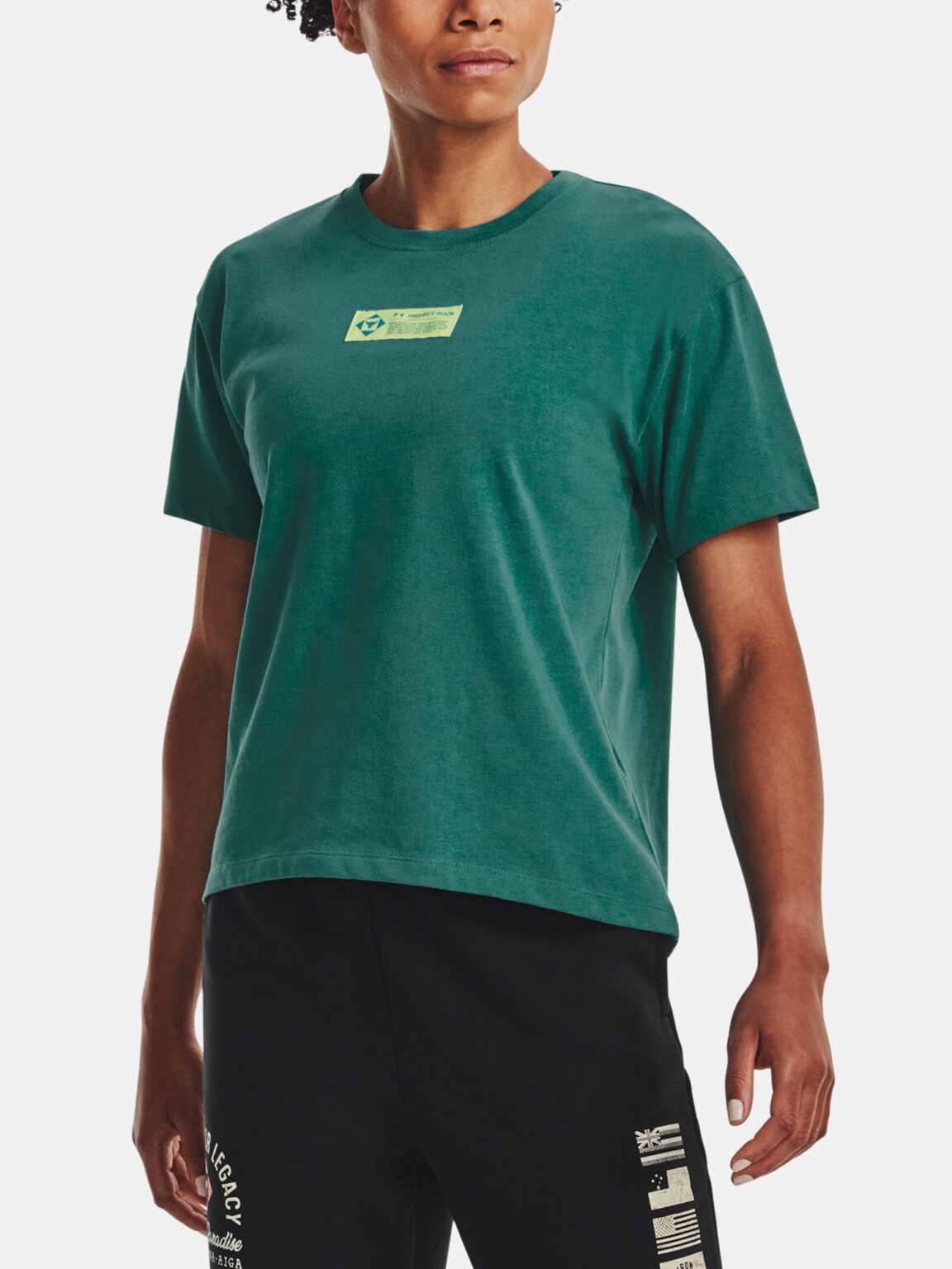 Under Armour T-shirt UA PJT ROCK GLOBE SS-GRN - Women's