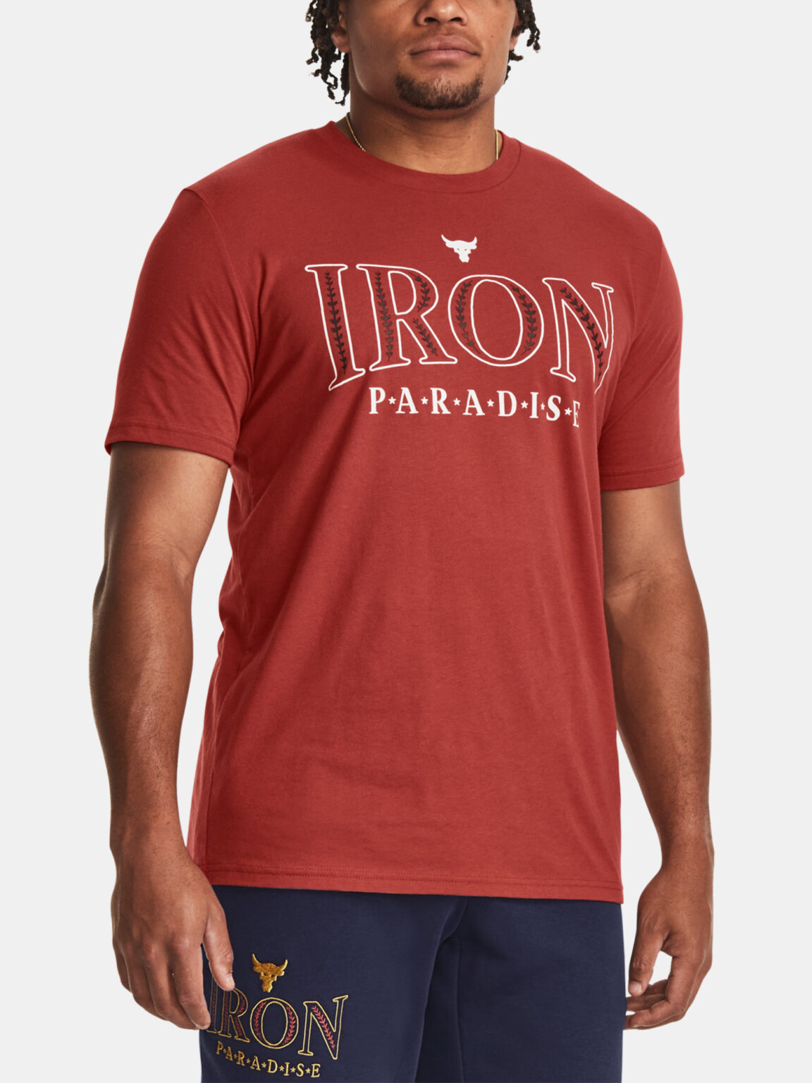Under Armour T-shirt UA PJT ROCK IRON SS-RED - Men's