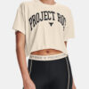 Under Armour T-shirt UA Pjt Rck SS Crop-WHT - Women's
