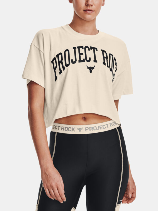 Under Armour T-shirt UA Pjt Rck SS Crop-WHT - Women's
