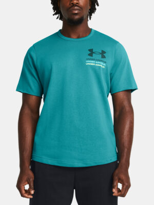 Under Armour T-shirt UA Rival Terry SS Colorblock-BLU - Men