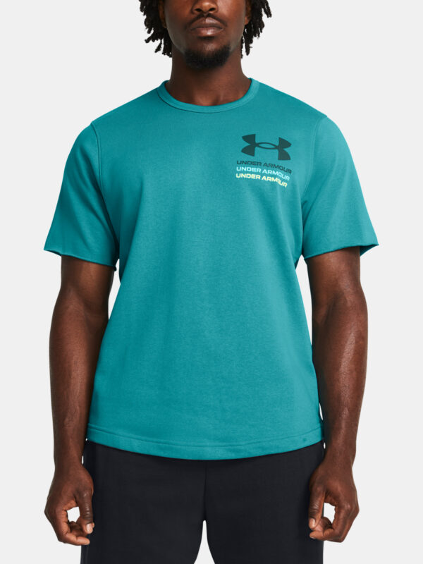 Under Armour T-shirt UA Rival Terry SS Colorblock-BLU - Men