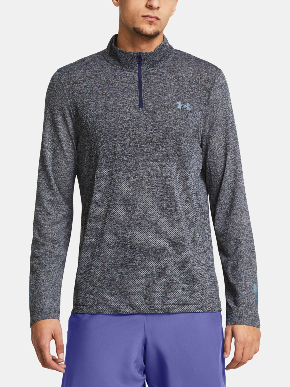 Under Armour T-shirt UA SEAMLESS STRIDE 1/4 ZIP-PPL - Men's