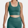 Under Armour Tank Top Meridian Fitted Crop Tank-GRN - Women