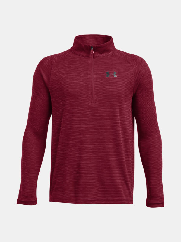 Under Armour UA Tech Textured 1/2 Zip-RED T-shirt - Boys