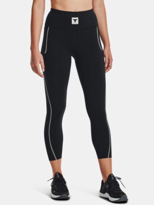 Under Armour Women's Black Leggings Project Rock Meridian Ankl Lgn