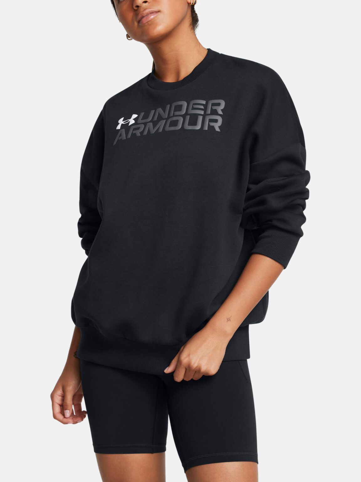 Under Armour Women's Sweatshirt Rival Fleece WordmarkOS Crew - Women's