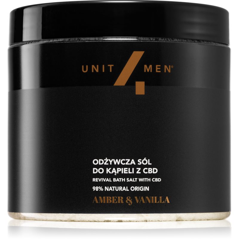 Unit4Men Bath Salt Amber & Vanilla fürdősó kender olajjal 700 g-Ár