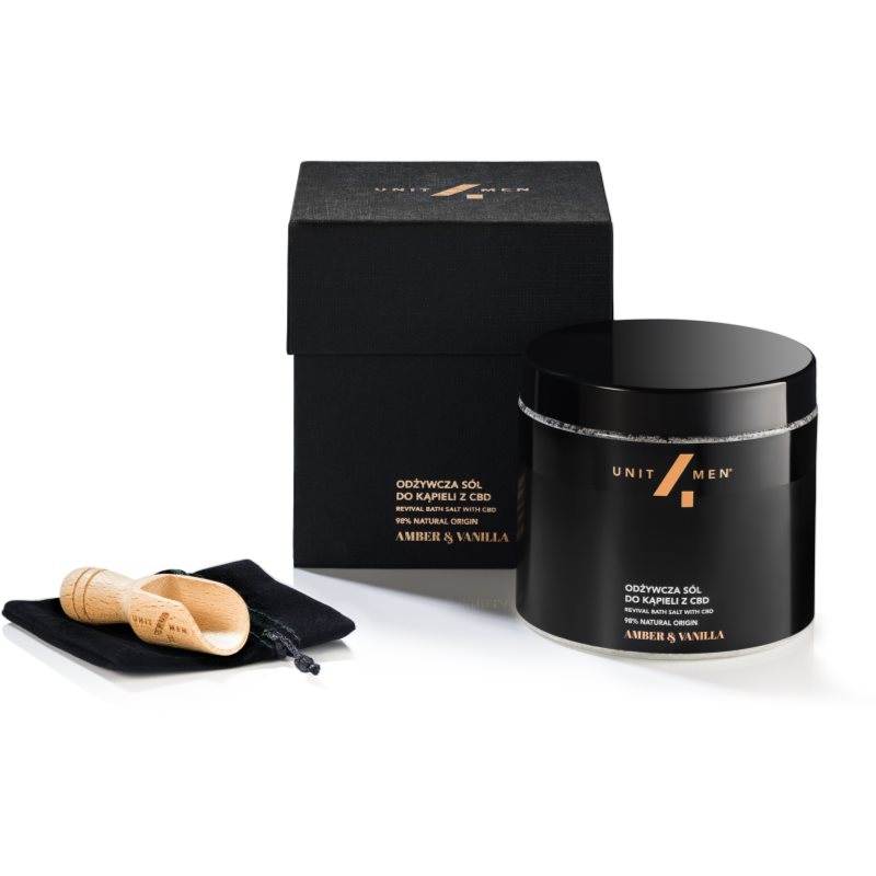 Unit4Men Bath Set Amber & Vanilla fürdősó kender olajjal 700 g-Ár