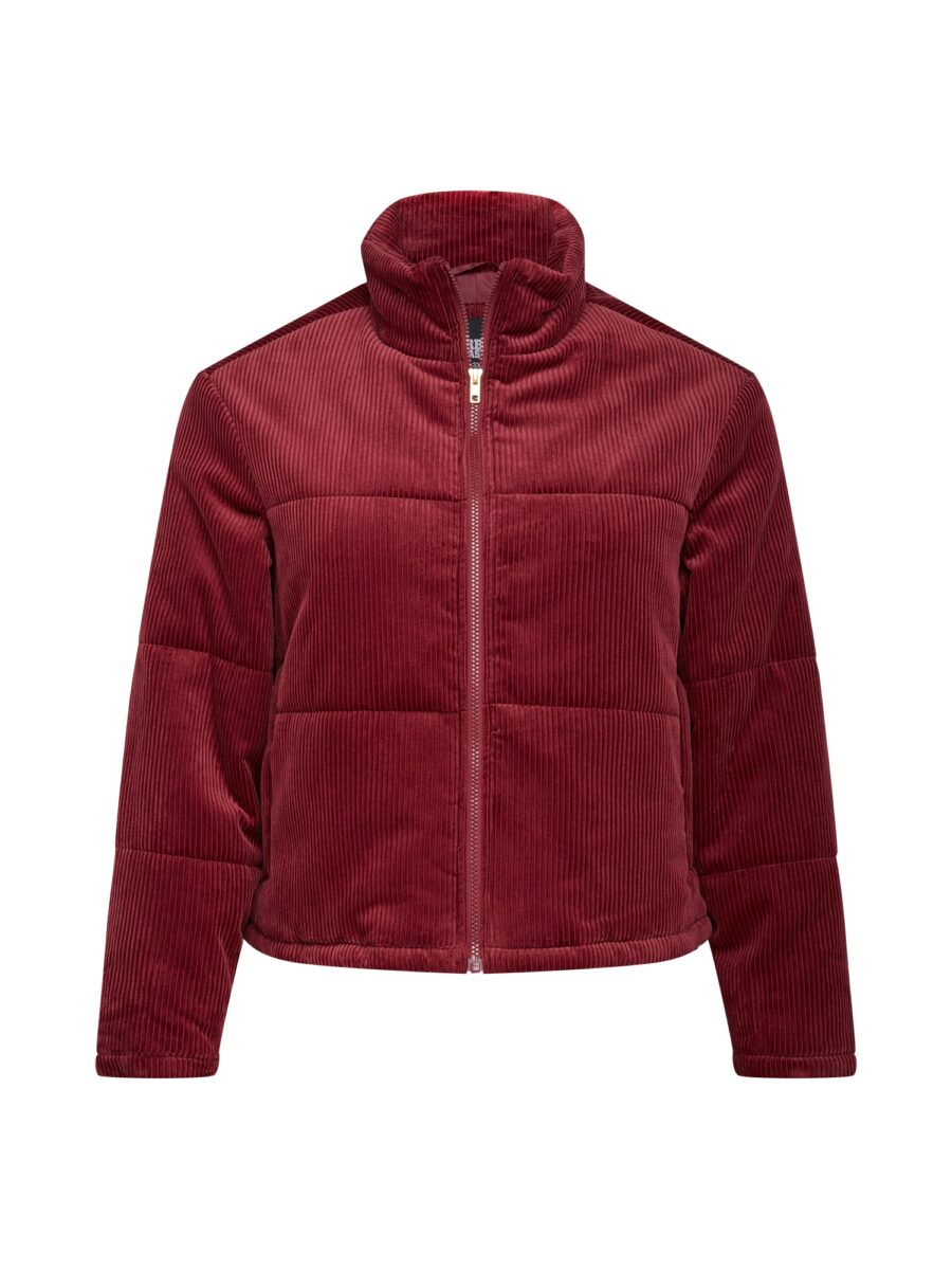 Urban Classics Átmeneti dzseki 'Corduroy Puffer Jacket'  burgundi vörös-hu