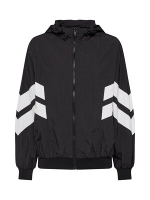 Urban Classics Átmeneti dzseki 'Crinkle Batwing'  fekete / fehér-hu