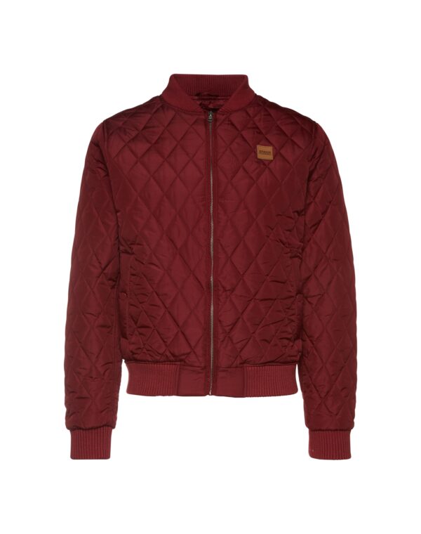 Urban Classics Átmeneti dzseki 'Diamond Quilt'  burgundi vörös