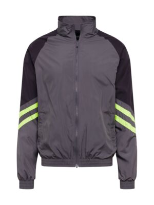 Urban Classics Átmeneti dzseki  sötétszürke / citromzöld / fekete