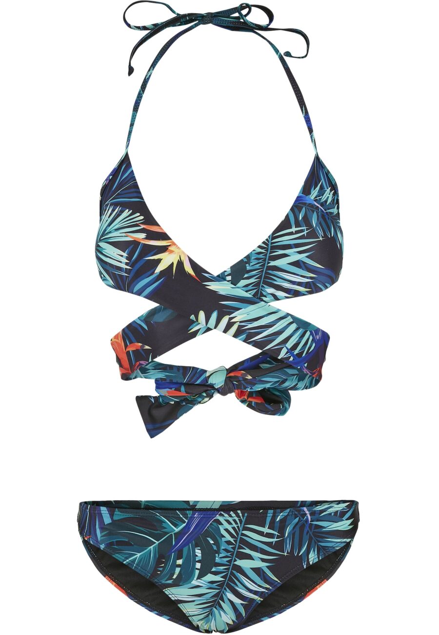 Urban Classics Bikini  kék / benzin / pasztellzöld / sötét narancssárga / fekete-hu