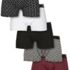 Urban Classics Boxeralsók  burgundi vörös / fekete / fehér-hu