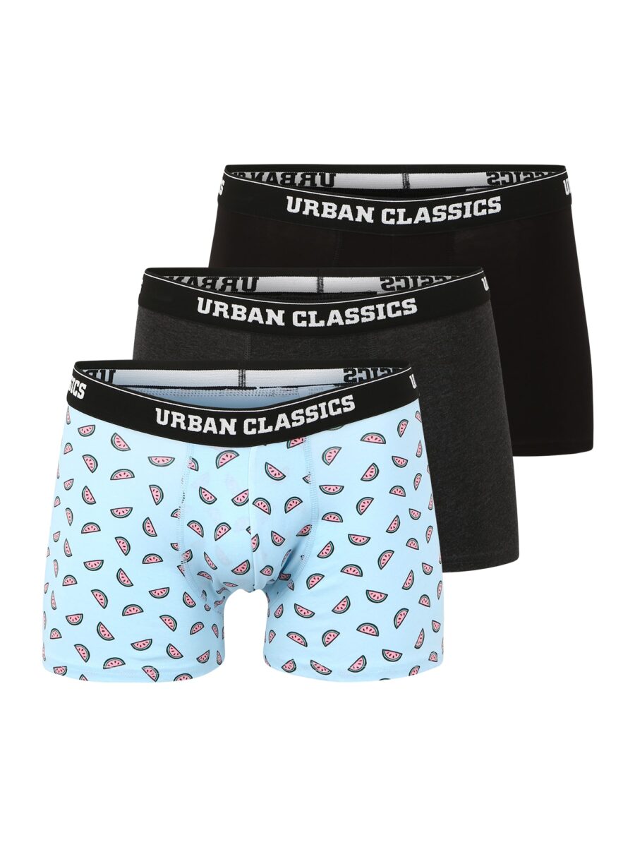 Urban Classics Boxeralsók  világoskék / antracit / rózsaszín / fekete-hu
