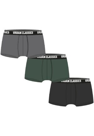 Urban Classics Boxeralsók  világosszürke / sötétzöld / fekete / fehér-hu