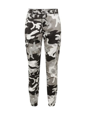 Urban Classics Cargo nadrágok  szürke / fekete / fehér