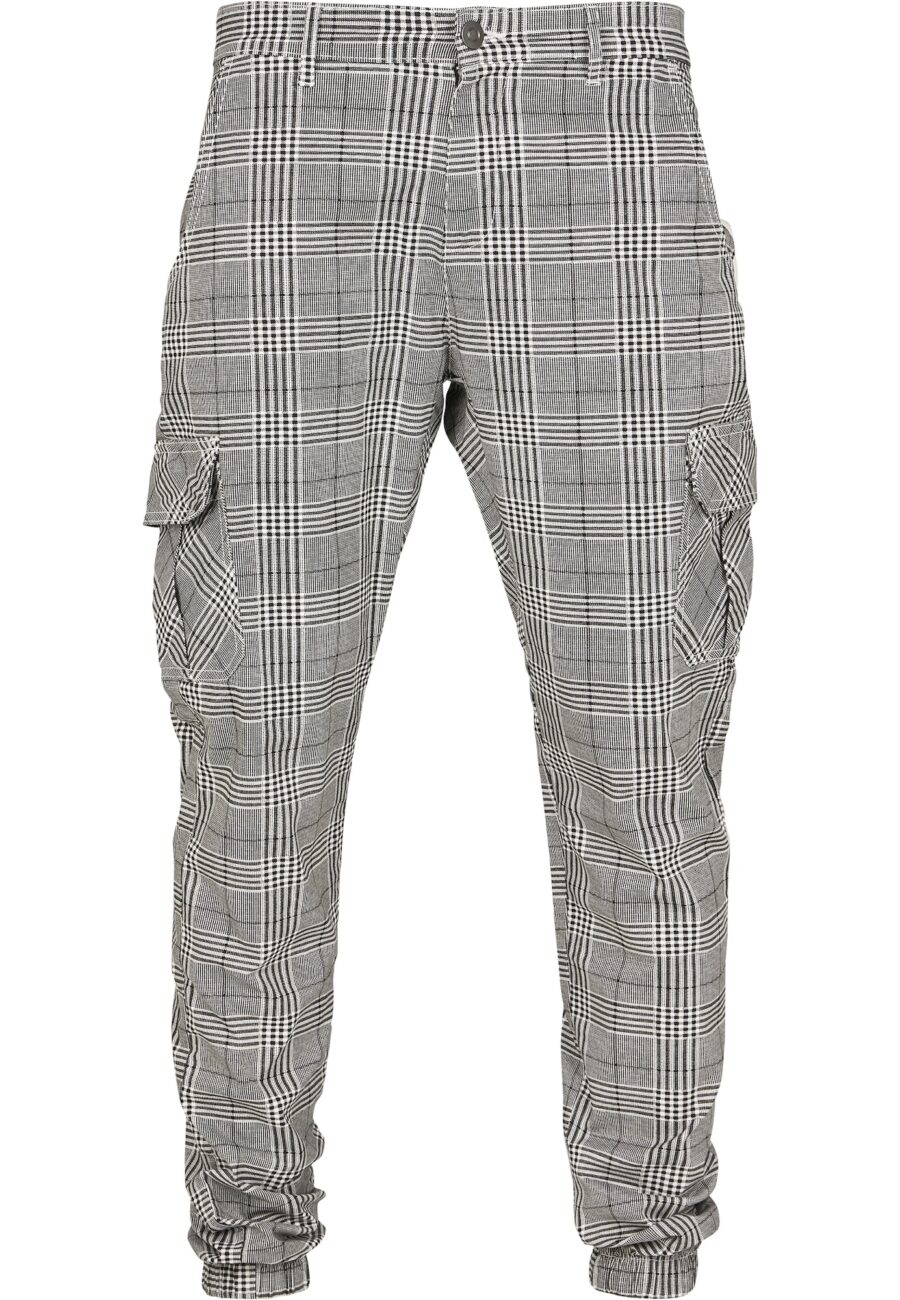 Urban Classics Cargo nadrágok  szürke melír / fehér-hu