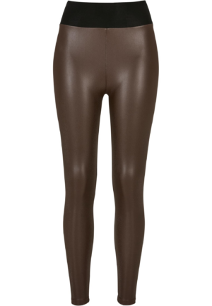 Urban Classics Leggings  sötét barna / fekete-Hungary