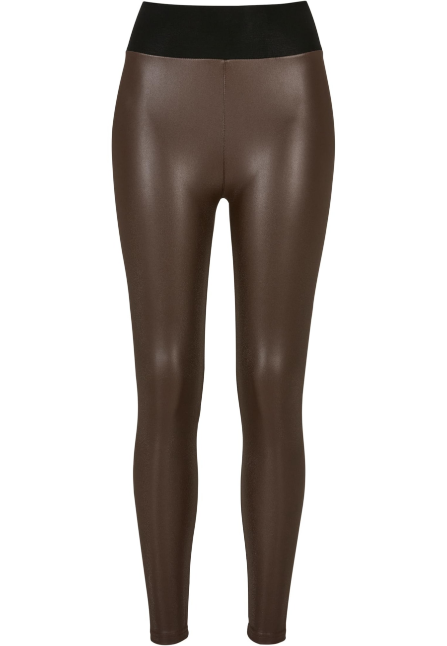 Urban Classics Leggings  sötét barna / fekete-Hungary