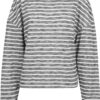 Urban Classics Oversize pulóver  fekete melír / fehér