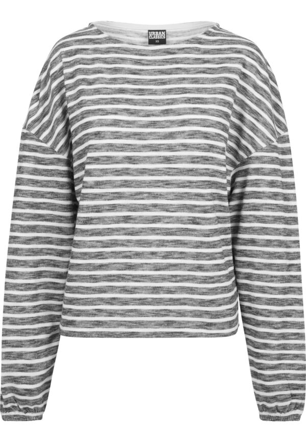 Urban Classics Oversize pulóver  fekete melír / fehér