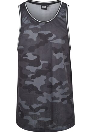 Urban Classics Póló 'Camo Mesh'  szürke / sötétszürke / fekete
