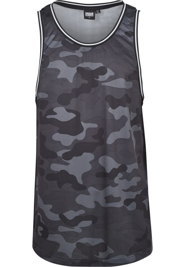 Urban Classics Póló 'Camo Mesh'  szürke / sötétszürke / fekete