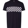 Urban Classics Póló 'Check Panel'  fekete / fehér