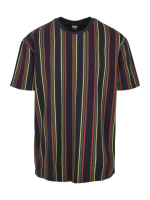 Urban Classics Póló  sötétkék / sárga / piros