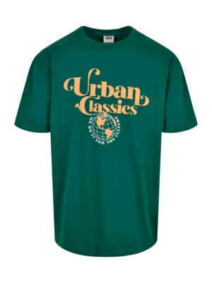 Urban Classics Póló  világos sárga / smaragd / fehér-Hungary