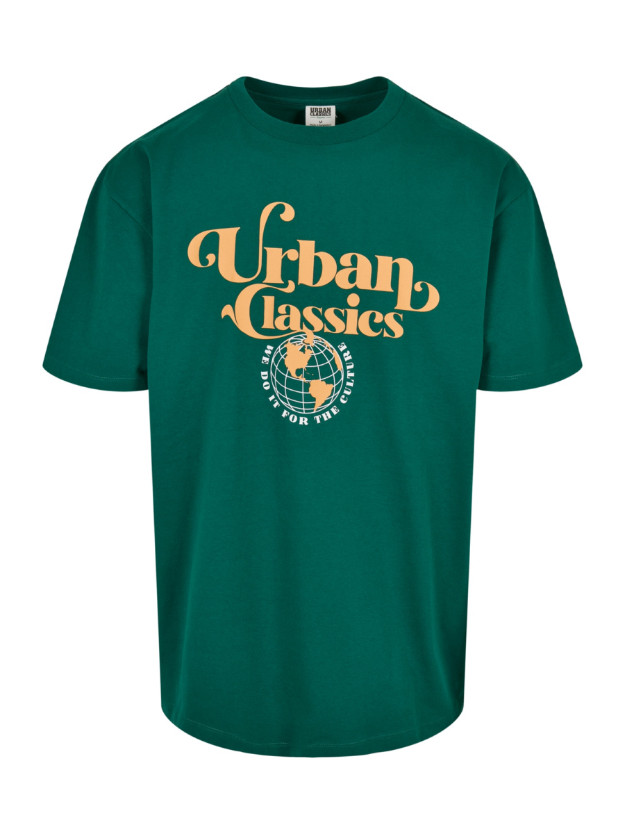 Urban Classics Póló  világos sárga / smaragd / fehér-Hungary