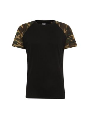 Urban Classics Póló  világosbarna / zöld / khaki / fekete