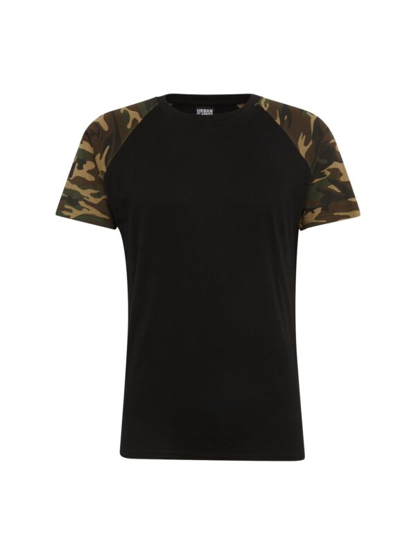 Urban Classics Póló  világosbarna / zöld / khaki / fekete