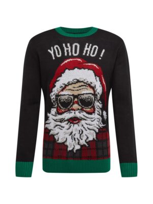 Urban Classics Pulóver 'HoHoHo'  bézs / zöld / piros / fekete / fehér-hu