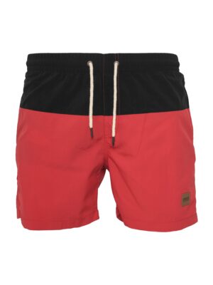 Urban Classics Rövid fürdőnadrágok  pasztellpiros / fekete