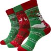 Urban Classics Zokni 'Christmas Lama'  zöld / sötétvörös / fehér-hu