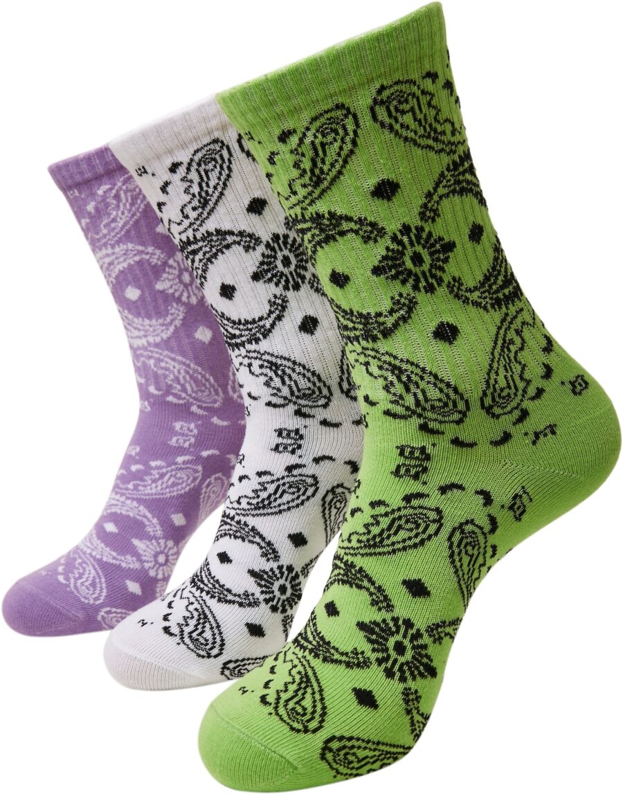 Urban Classics Zokni  kiwi / lila / fekete / fehér-hu