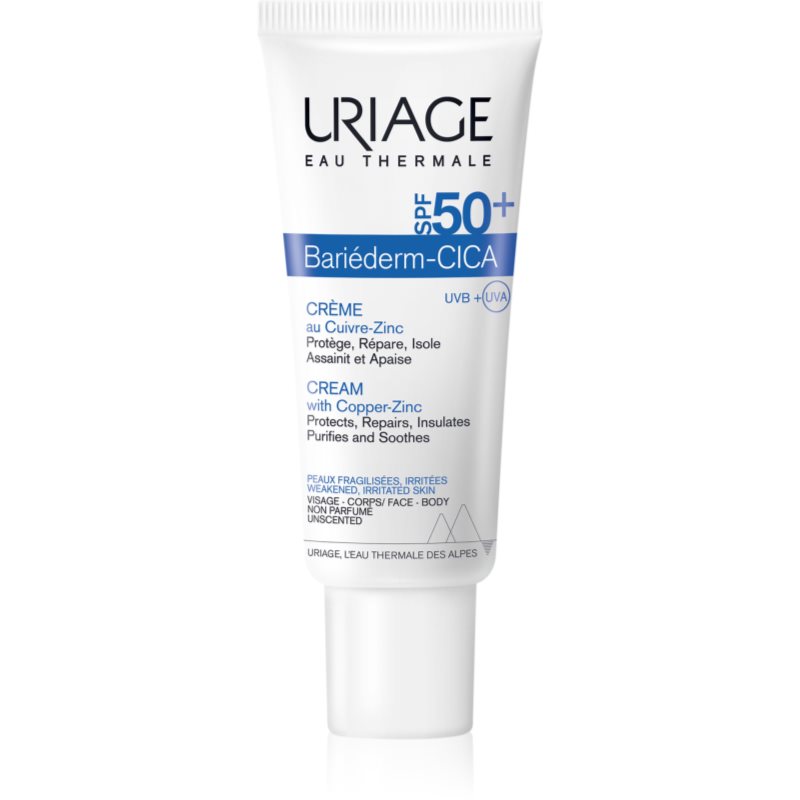 Uriage Bariéderm Cica-Cream with Copper-Zinc SPF 50+ reparatív krém cinkkel és rézzel SPF 50+ 40 ml-Ár