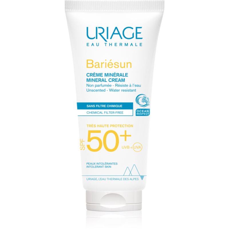 Uriage Bariésun Mineral Cream SPF 50+ ásványi védőkrém arcra és testre SPF 50+ vízálló 100 ml-Eredeti