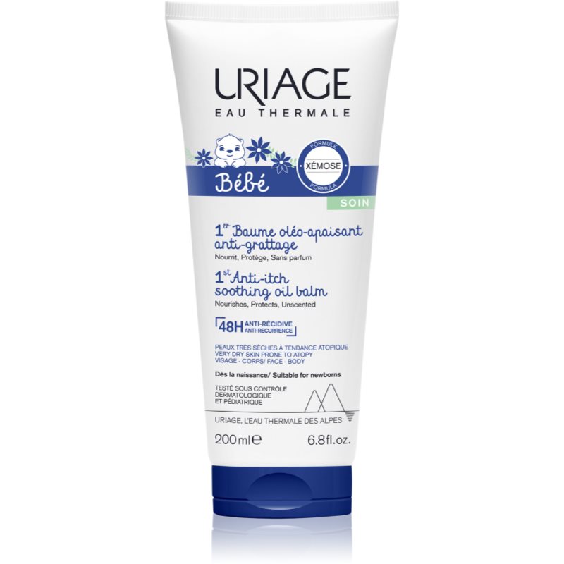 Uriage Bébé 1st Anti-Itch Soothing Oil Balm nyugtató balzsam száraz és atópiás bőrre gyermekeknek születéstől kezdődően 200 ml-Eredeti