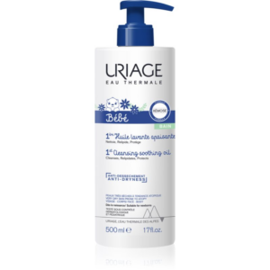 Uriage Bébé 1st Cleansing Soothing Oil nyugtató és tisztító olaj száraz és atópiás bőrre 500 ml-Eredeti