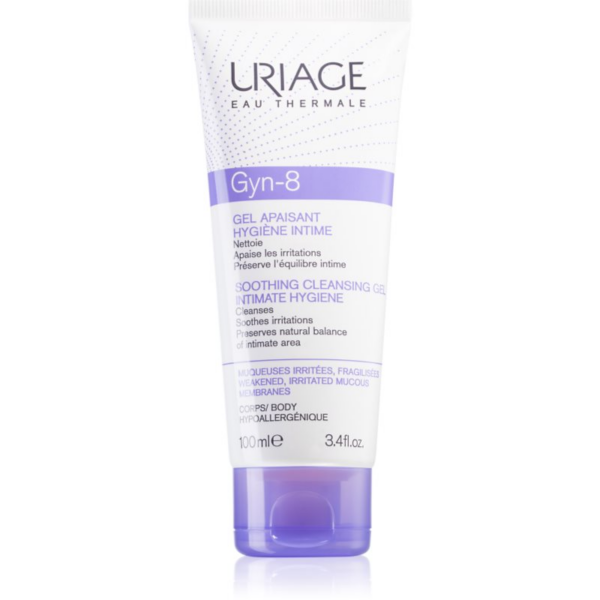 Uriage Gyn-Phy Gyn-8 Soothing Cleansing Gel Intimate Hygiene gél intim higiéniára az irritált bőrre 100 ml-Eredeti
