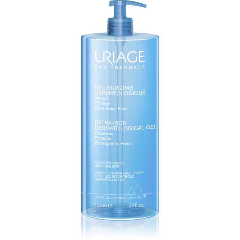Uriage Hygiène Extra-Rich Dermatological Gel tisztító gél arcra és testre 1000 ml-Eredeti