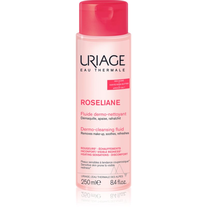 Uriage Roseliane Dermo-Cleansing Fluid tisztító fluid az arcbőr megnyugtatására 250 ml-ár
