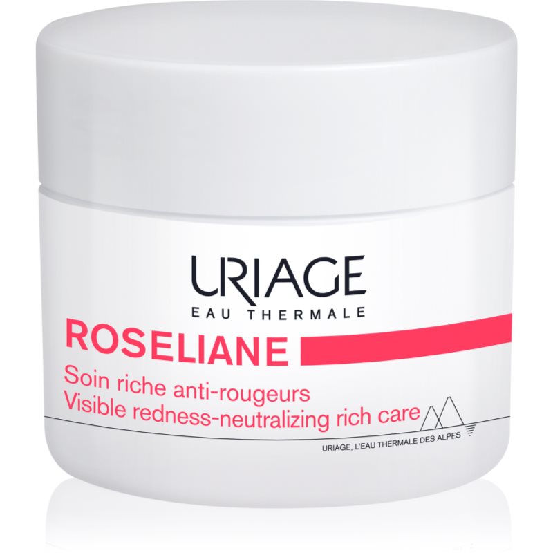 Uriage Roseliane Visible Redness-Neutralizing Rich Care nyugtató krém bőrpír ellen 50 ml-ár