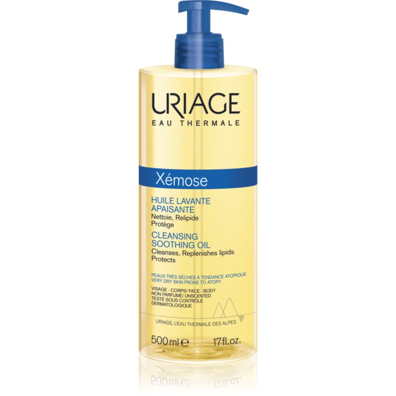 Uriage Xémose Cleansing Soothing Oil nyugtató és tisztító olaj száraz és érzékeny bőrre 500 ml-Eredeti